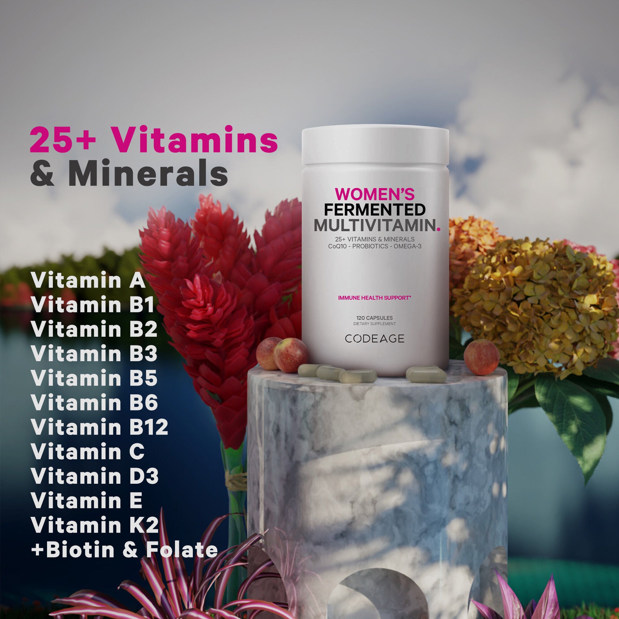 Women's Fermented Multivitamin - 120 Capsules (60 Servings)